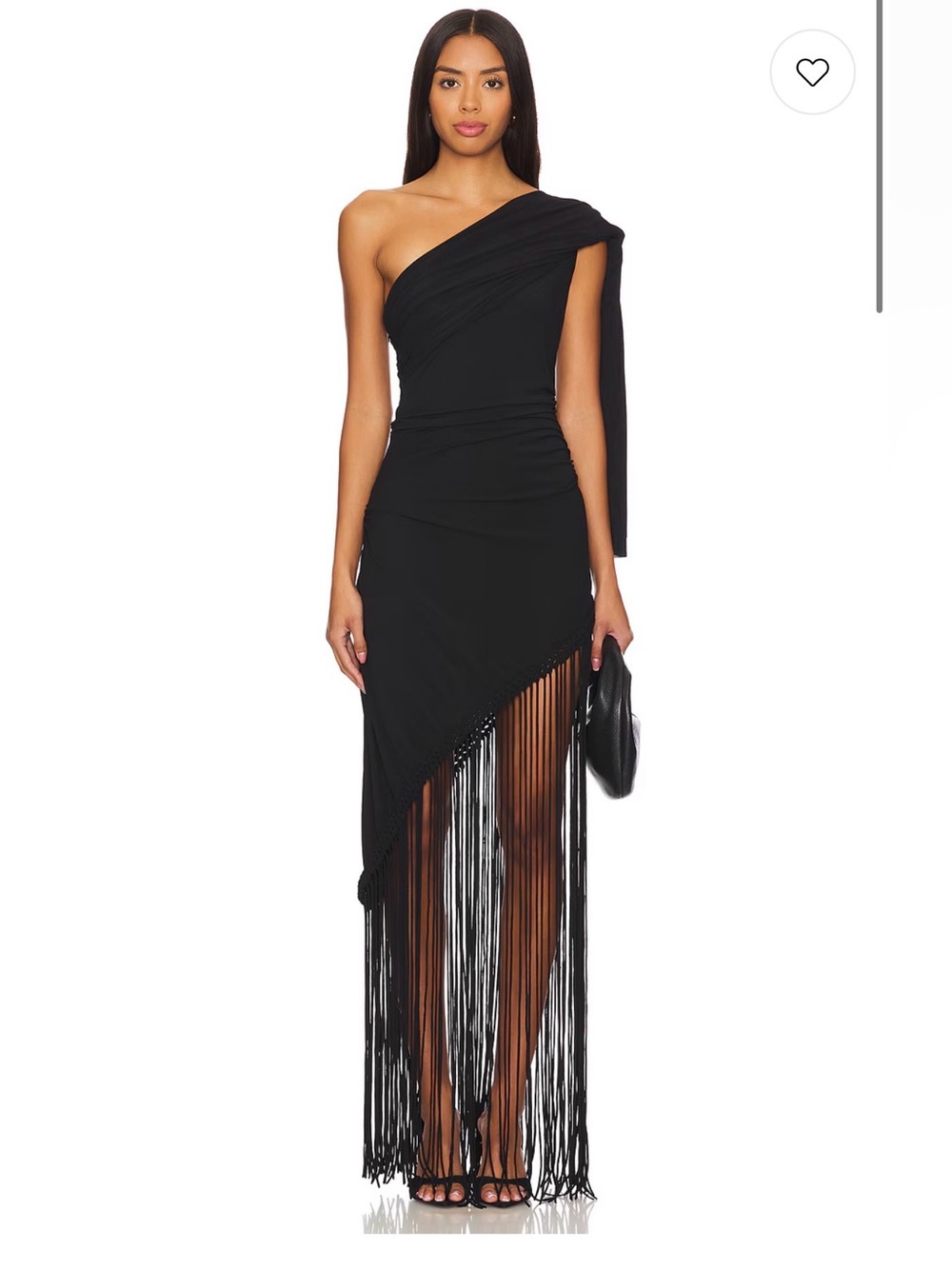 FAITHFULL THE BRAND Bijou Asymmetric Dress in Black
